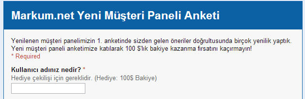 Markum Müşteri Paneli