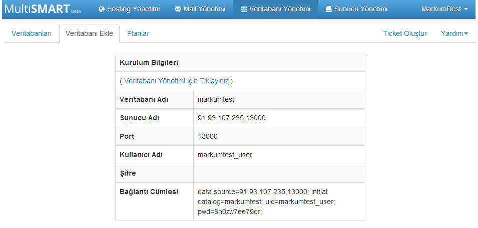 MS SQL veritabanı oluşturma