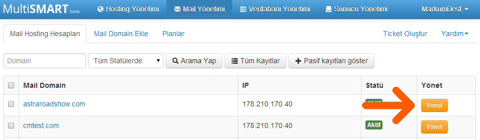 mail hesaplarını dışarı aktarma