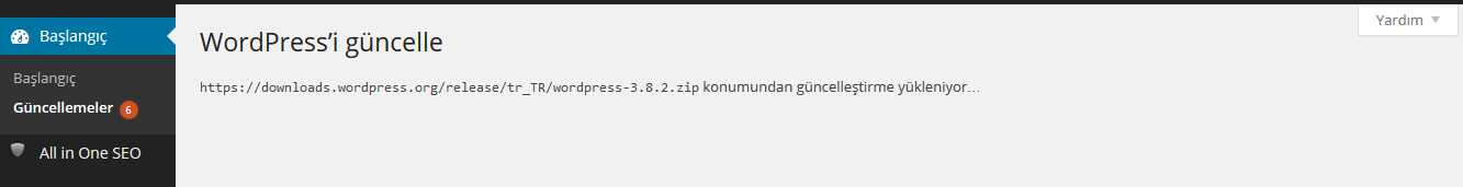 wordpress sürüm yükseltme