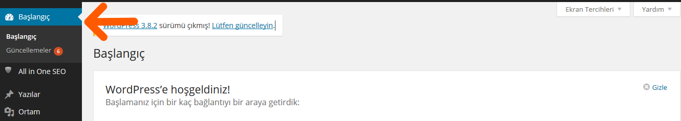 wordpress sürüm yükseltme